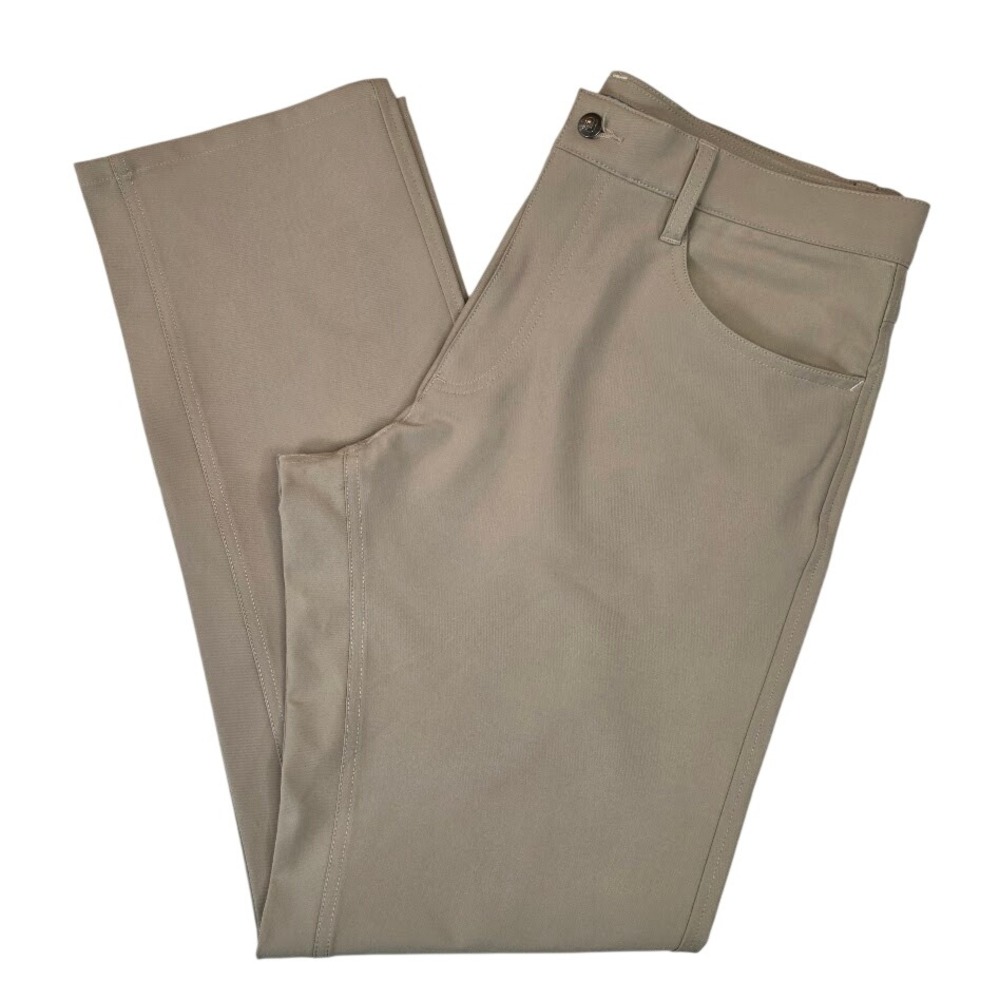 FootJoy Men 34x32 Athletic Fit Golf Pants Tan Performance Stretch Chino 5-Pocket